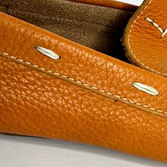 ERES Driving Moccasin Loafer size 7 Women Burnt Orange O Ring Accent - Picture 11 of 16